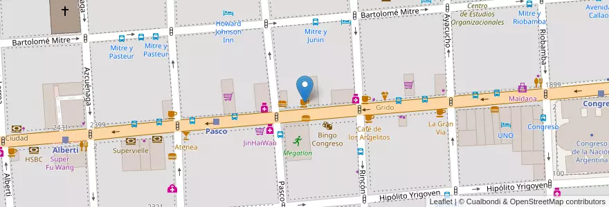 Mapa de ubicacion de Starbucks, Balvanera en الأرجنتين, Ciudad Autónoma De Buenos Aires, Comuna 3, Buenos Aires.
