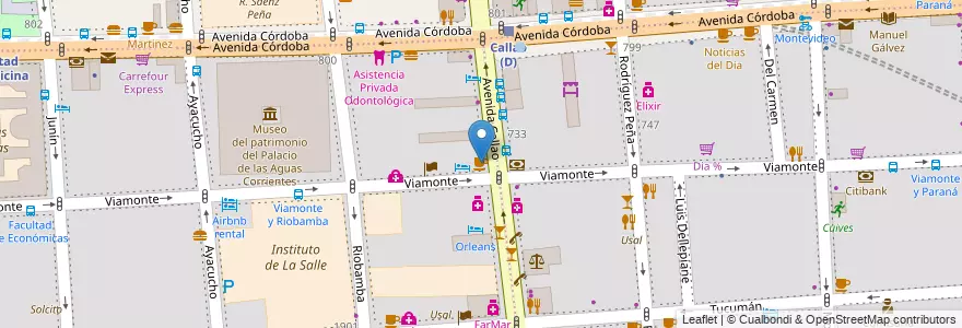 Mapa de ubicacion de Starbucks, Balvanera en Argentine, Ciudad Autónoma De Buenos Aires, Comuna 3, Buenos Aires.