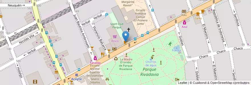 Mapa de ubicacion de Starbucks, Caballito en Argentinië, Ciudad Autónoma De Buenos Aires, Buenos Aires, Comuna 6.