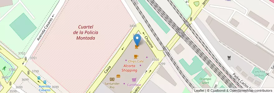 Mapa de ubicacion de Starbucks Coffee, Palermo en Argentinien, Ciudad Autónoma De Buenos Aires, Buenos Aires, Comuna 14.
