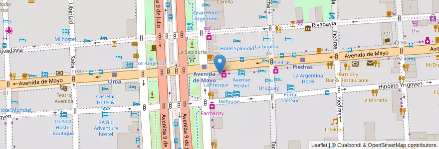 Mapa de ubicacion de Starbucks Coffeehouse, Montserrat en Arjantin, Ciudad Autónoma De Buenos Aires, Comuna 1, Buenos Aires.