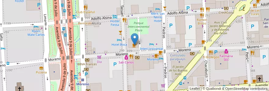 Mapa de ubicacion de Starbucks, Montserrat en アルゼンチン, Ciudad Autónoma De Buenos Aires, Comuna 1, ブエノスアイレス.