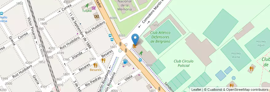 Mapa de ubicacion de Starbucks, Nuñez en Argentina, Ciudad Autónoma De Buenos Aires, Buenos Aires, Comuna 13.