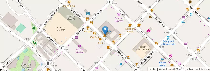 Mapa de ubicacion de Starbucks, Palermo en Argentina, Autonomous City Of Buenos Aires, Autonomous City Of Buenos Aires.