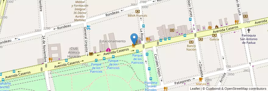 Mapa de ubicacion de Starbucks, Parque Patricios en アルゼンチン, Ciudad Autónoma De Buenos Aires, Comuna 4, ブエノスアイレス.