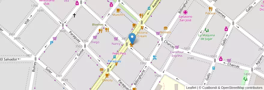 Mapa de ubicacion de Starbucks, Recoleta en アルゼンチン, Ciudad Autónoma De Buenos Aires, ブエノスアイレス.