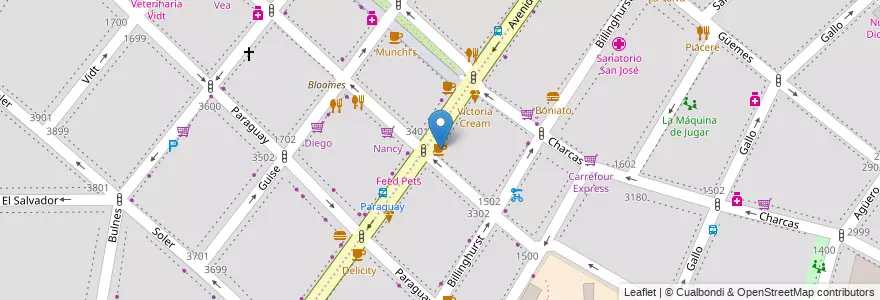 Mapa de ubicacion de Starbucks, Recoleta en آرژانتین, Ciudad Autónoma De Buenos Aires, Buenos Aires.