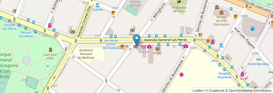 Mapa de ubicacion de Starbucks, Recoleta en Argentina, Autonomous City Of Buenos Aires, Comuna 2, Autonomous City Of Buenos Aires.