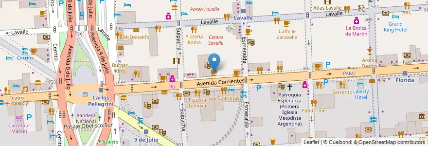 Mapa de ubicacion de Starbucks, San Nicolas en Аргентина, Буэнос-Айрес, Comuna 1, Буэнос-Айрес.