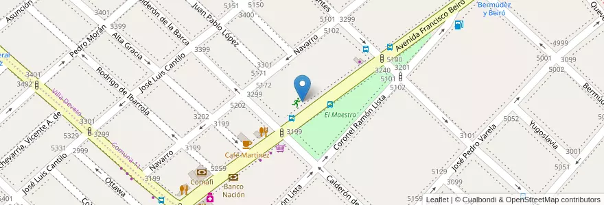 Mapa de ubicacion de Starbucks, Villa Devoto en Argentinië, Buenos Aires, Comuna 10.