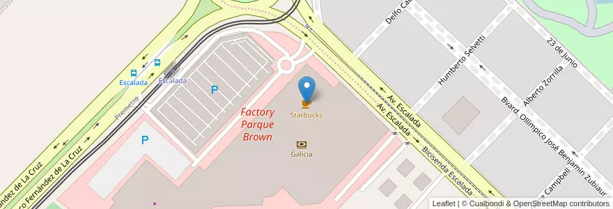 Mapa de ubicacion de Starbucks, Villa Lugano en الأرجنتين, Ciudad Autónoma De Buenos Aires, Buenos Aires, Comuna 8.