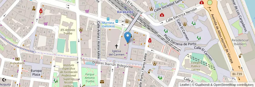 Mapa de ubicacion de Station wagon en 西班牙, 巴斯克, 比斯开, Bilboaldea.