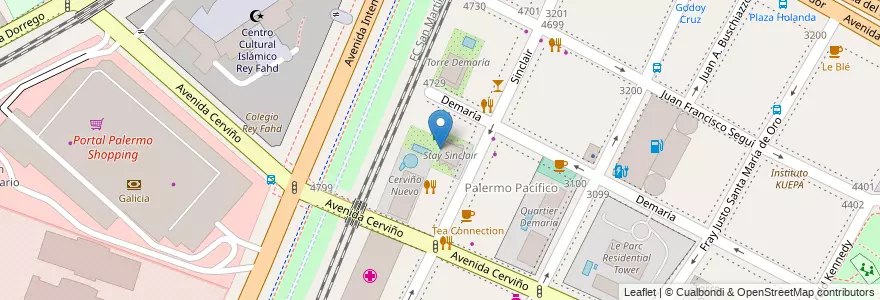 Mapa de ubicacion de Stay Sinclair, Palermo en Argentina, Autonomous City Of Buenos Aires, Autonomous City Of Buenos Aires, Comuna 14.