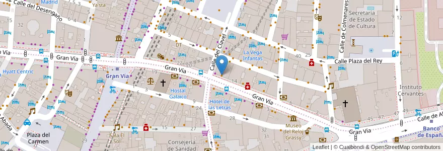 Mapa de ubicacion de SteakBurger en スペイン, マドリード州, Comunidad De Madrid, Área Metropolitana De Madrid Y Corredor Del Henares, Madrid.