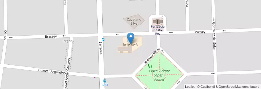 Mapa de ubicacion de Stella Maris en 아르헨티나, Santa Fe, Departamento Rosario, Municipio De Rosario, 로사리오.