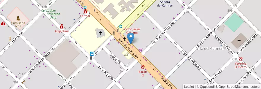 Mapa de ubicacion de Stella Maris en アルゼンチン, チャコ州, Departamento San Fernando, Resistencia, Resistencia.