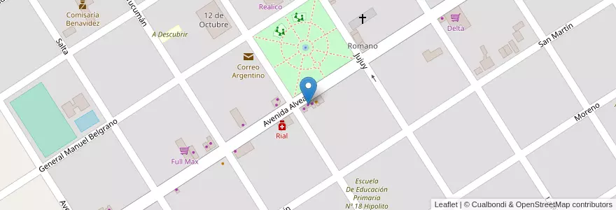 Mapa de ubicacion de Stella Maris en Argentina, Buenos Aires, Partido De Tigre, Benavídez.