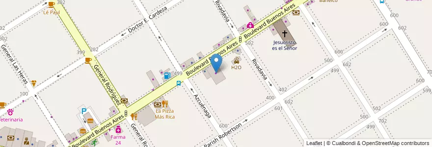 Mapa de ubicacion de Stock Center en アルゼンチン, ブエノスアイレス州, Partido De Esteban Echeverría, Monte Grande.