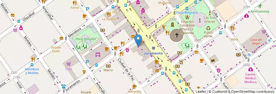 Mapa de ubicacion de Stock Center, Belgrano en Argentinië, Ciudad Autónoma De Buenos Aires, Buenos Aires, Comuna 13.
