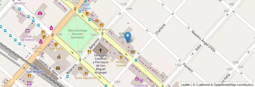 Mapa de ubicacion de Stock Center en 阿根廷, 布宜诺斯艾利斯省, Partido De San Miguel, San Miguel.