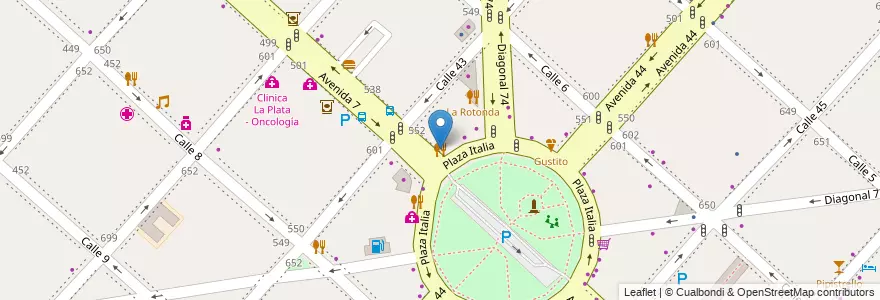 Mapa de ubicacion de Stop, Casco Urbano en Argentina, Buenos Aires, Partido De La Plata, La Plata.