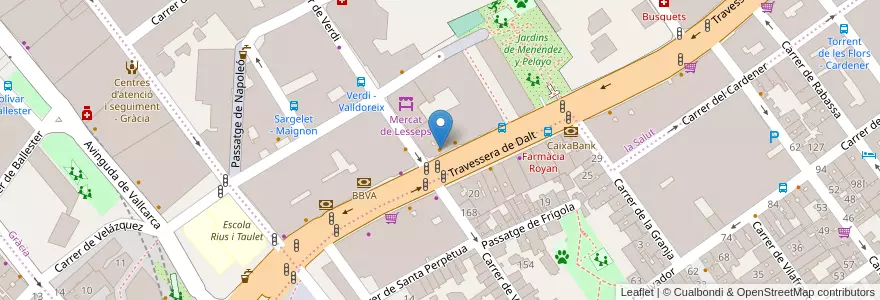 Mapa de ubicacion de Store Café / El Arte en スペイン, カタルーニャ州, Barcelona, バルサルネス, Barcelona.