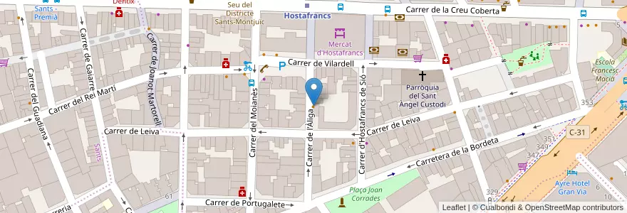 Mapa de ubicacion de Stromboli en スペイン, カタルーニャ州, Barcelona, バルサルネス, Barcelona.