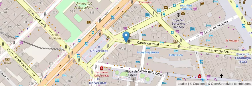 Mapa de ubicacion de STUCOM Centro de Estudios en İspanya, Catalunya, Barcelona, Barcelonès, Barcelona.
