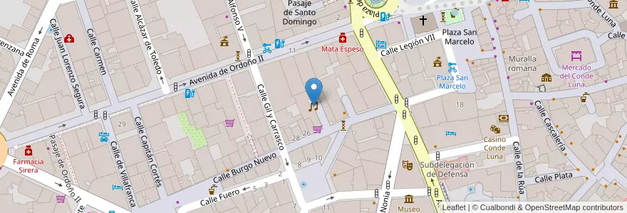 Mapa de ubicacion de Studio 54 en España, Castilla Y León, León, Tierra De León, León.