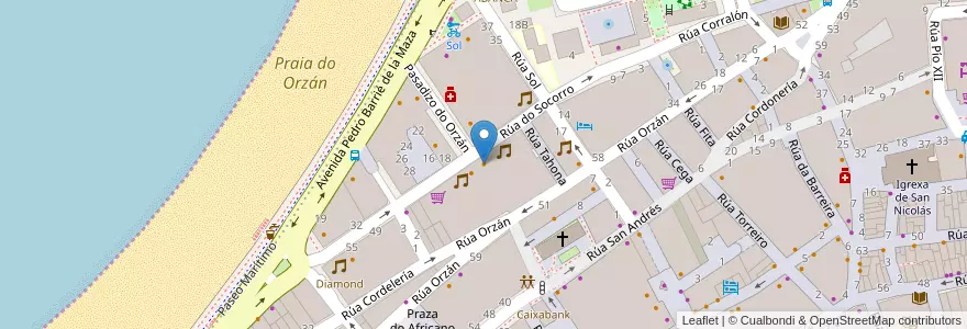 Mapa de ubicacion de Studio 54 en España, Galicia / Galiza, A Coruña, A Coruña, A Coruña.