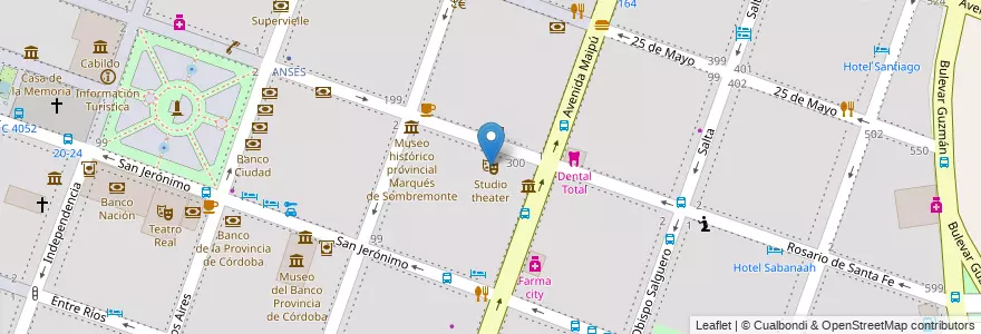 Mapa de ubicacion de Studio theater en Argentine, Córdoba, Departamento Capital, Pedanía Capital, Córdoba, Municipio De Córdoba.