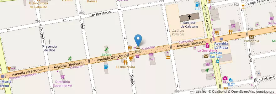 Mapa de ubicacion de Stylo, Caballito en Arjantin, Ciudad Autónoma De Buenos Aires, Buenos Aires, Comuna 6.