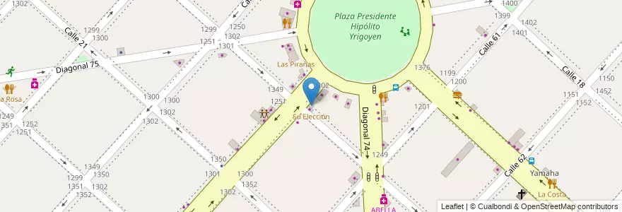Mapa de ubicacion de Su Elección, Casco Urbano en Argentina, Buenos Aires, Partido De La Plata, La Plata.