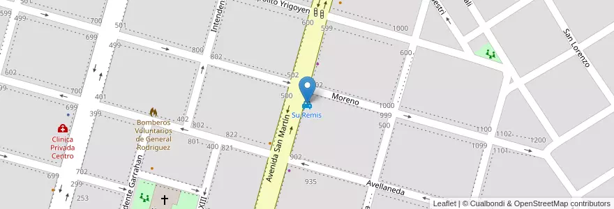 Mapa de ubicacion de Su Remis en Arjantin, Buenos Aires, Partido De General Rodríguez.