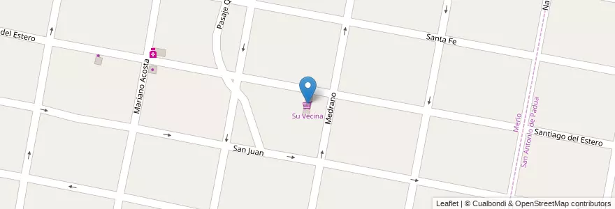 Mapa de ubicacion de Su Vecina en Arjantin, Buenos Aires, Partido De Merlo, Merlo.