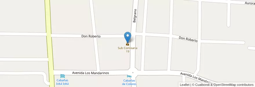 Mapa de ubicacion de Sub Comisaría 19 en 阿根廷, San Luis, Junín, Comisión Municipal De Carpintería.