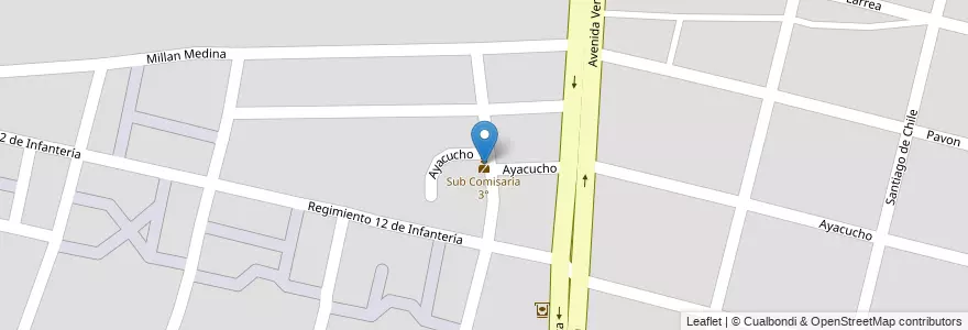 Mapa de ubicacion de Sub Comisaría 3° en الأرجنتين, سانتا في, إدارة العاصمة, سانتا في العاصمة, سانتا في.
