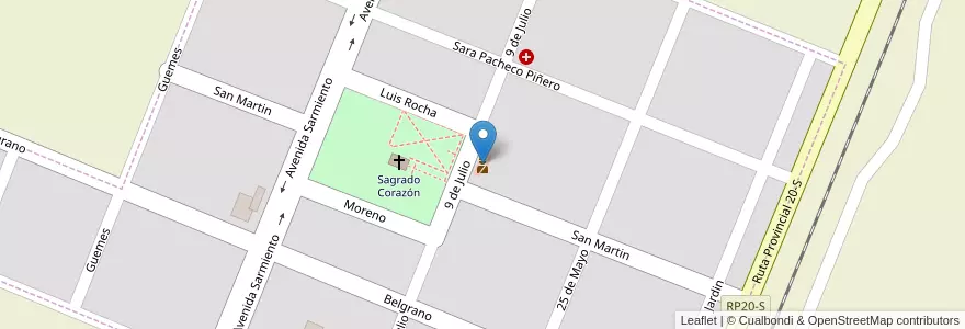 Mapa de ubicacion de Sub Comisaria 4° en Аргентина, Санта-Фе, Departamento Rosario, Municipio De Piñero.