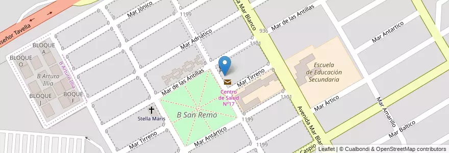 Mapa de ubicacion de Sub Comisaría Barrio San Remo en Argentinien, Salta, Capital, Municipio De Salta, Salta.