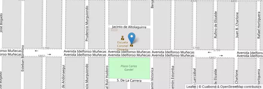 Mapa de ubicacion de Sub comisaria Coronel Olmedo en Arjantin, Córdoba, Departamento Capital, Pedanía Capital, Córdoba, Municipio De Córdoba.