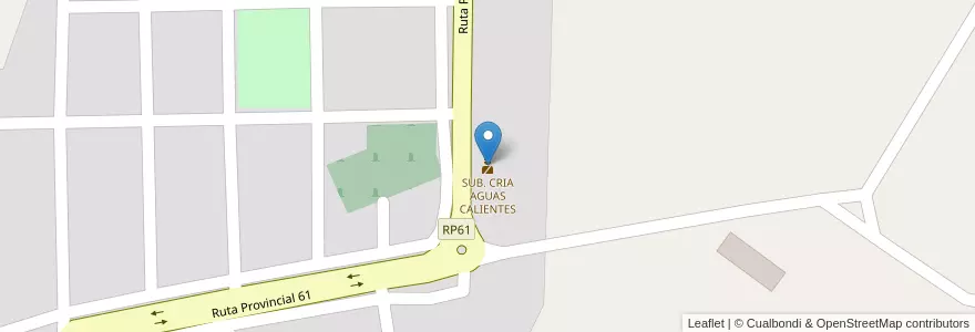 Mapa de ubicacion de SUB. CRIA AGUAS CALIENTES en 아르헨티나, Jujuy, Departamento El Carmen, Municipio De Aguas Calientes.