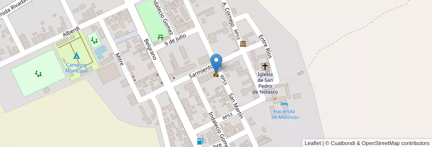 Mapa de ubicacion de Subcomisaría Molinos en Argentine, Salta, Molinos, Municipio De Molinos.
