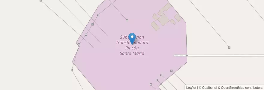 Mapa de ubicacion de Subestación Transformadora Rincón Santa María en アルゼンチン, コリエンテス州, Departamento Ituzaingó, Municipio De Ituzaingó.