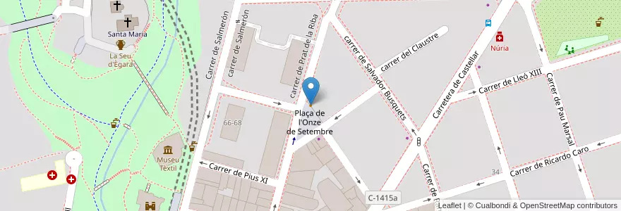 Mapa de ubicacion de Súbit Restaurant en 西班牙, Catalunya, Barcelona, Vallès Occidental, Terrassa.