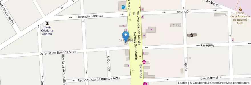 Mapa de ubicacion de Subsecretaría de Relaciones Institucionales en アルゼンチン, ブエノスアイレス州, Partido De Florencio Varela, Florencio Varela.