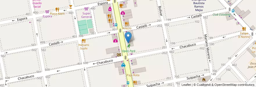 Mapa de ubicacion de Subway en Arjantin, Buenos Aires, Partido De La Matanza, Ramos Mejía.