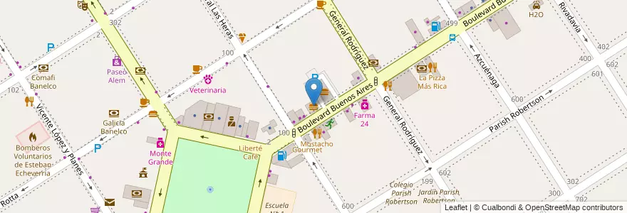 Mapa de ubicacion de Subway en الأرجنتين, بوينس آيرس, Partido De Esteban Echeverría, Monte Grande.