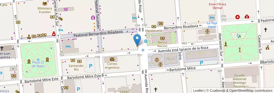 Mapa de ubicacion de Subway en Аргентина, Сан-Хуан, Чили, Capital.