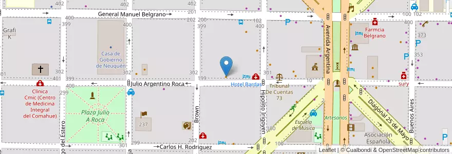 Mapa de ubicacion de Subway en 아르헨티나, 칠레, 네우켄주, Departamento Confluencia, Municipio De Neuquén, Neuquén.