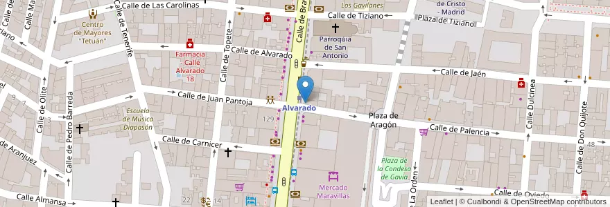 Mapa de ubicacion de Subway en 스페인, Comunidad De Madrid, Comunidad De Madrid, Área Metropolitana De Madrid Y Corredor Del Henares, 마드리드.